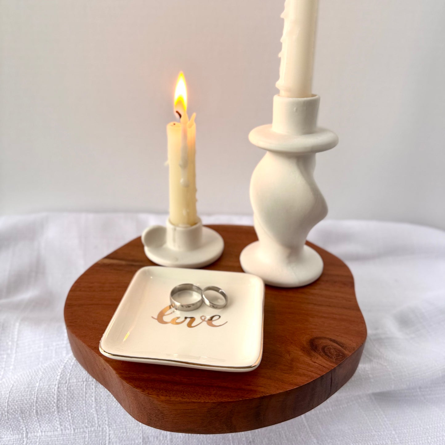 Sculpted Ceramic Candle Holder