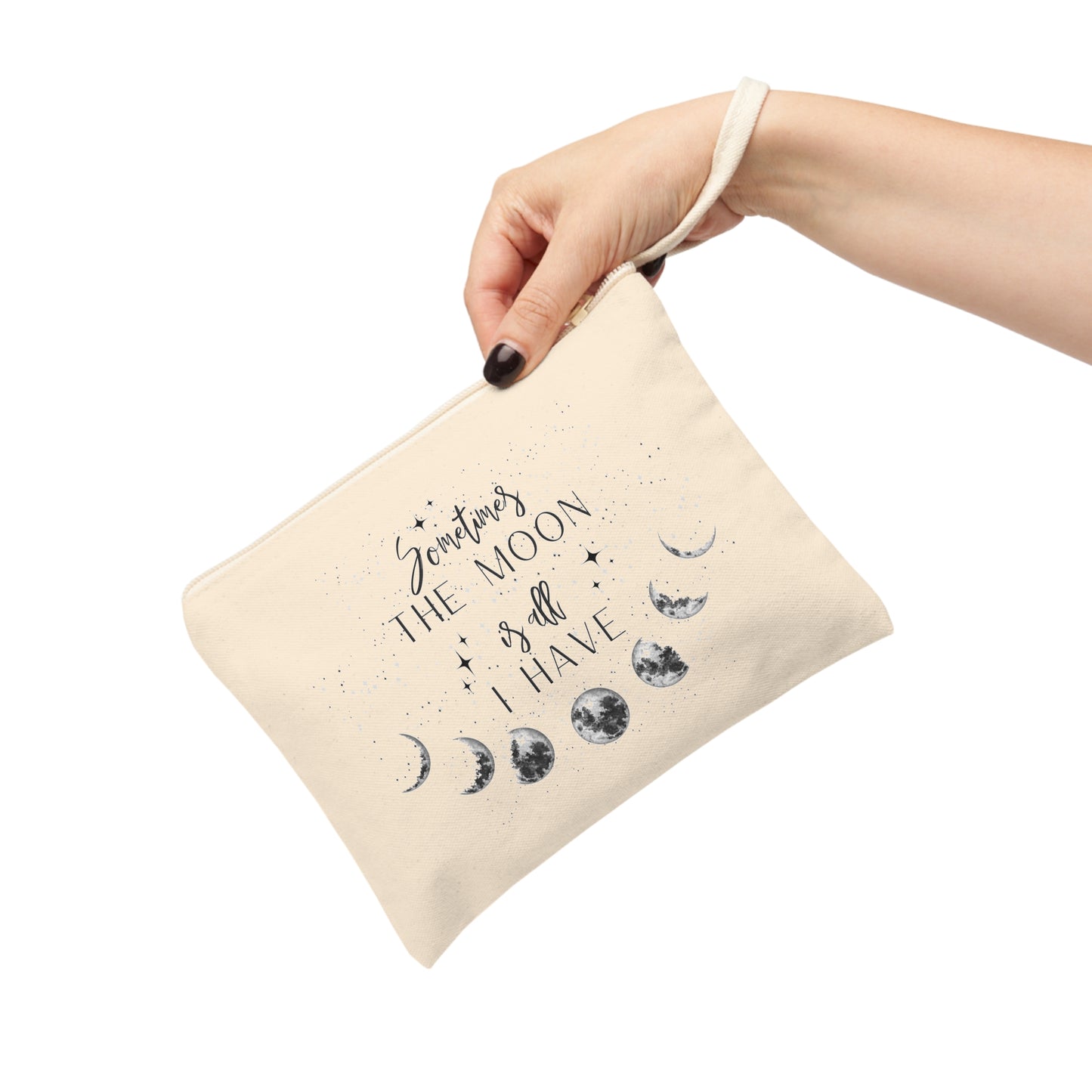 "Sometimes the Moon" Accessory Zipper Pouch