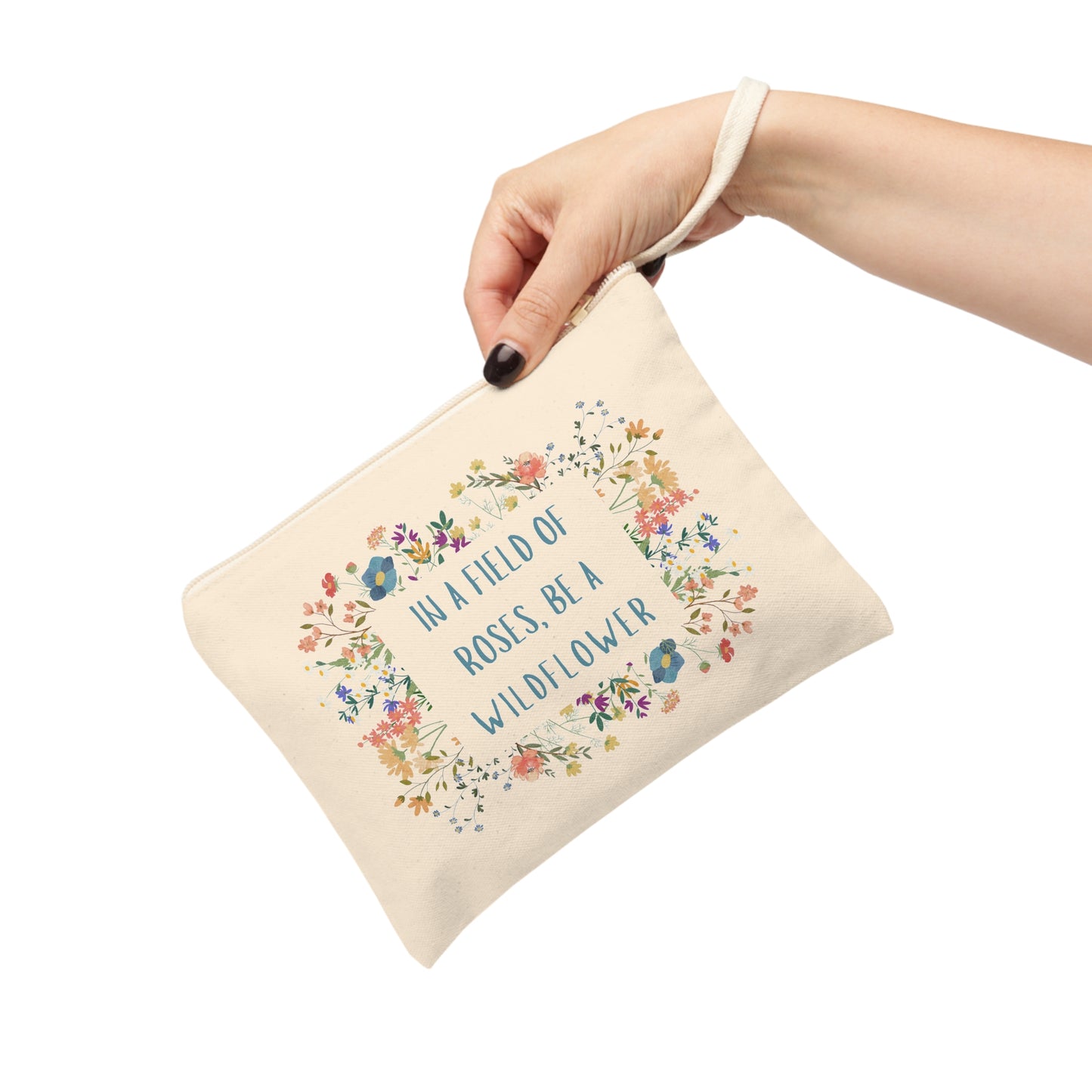 "Wildflower" Accessory Zipper Pouch