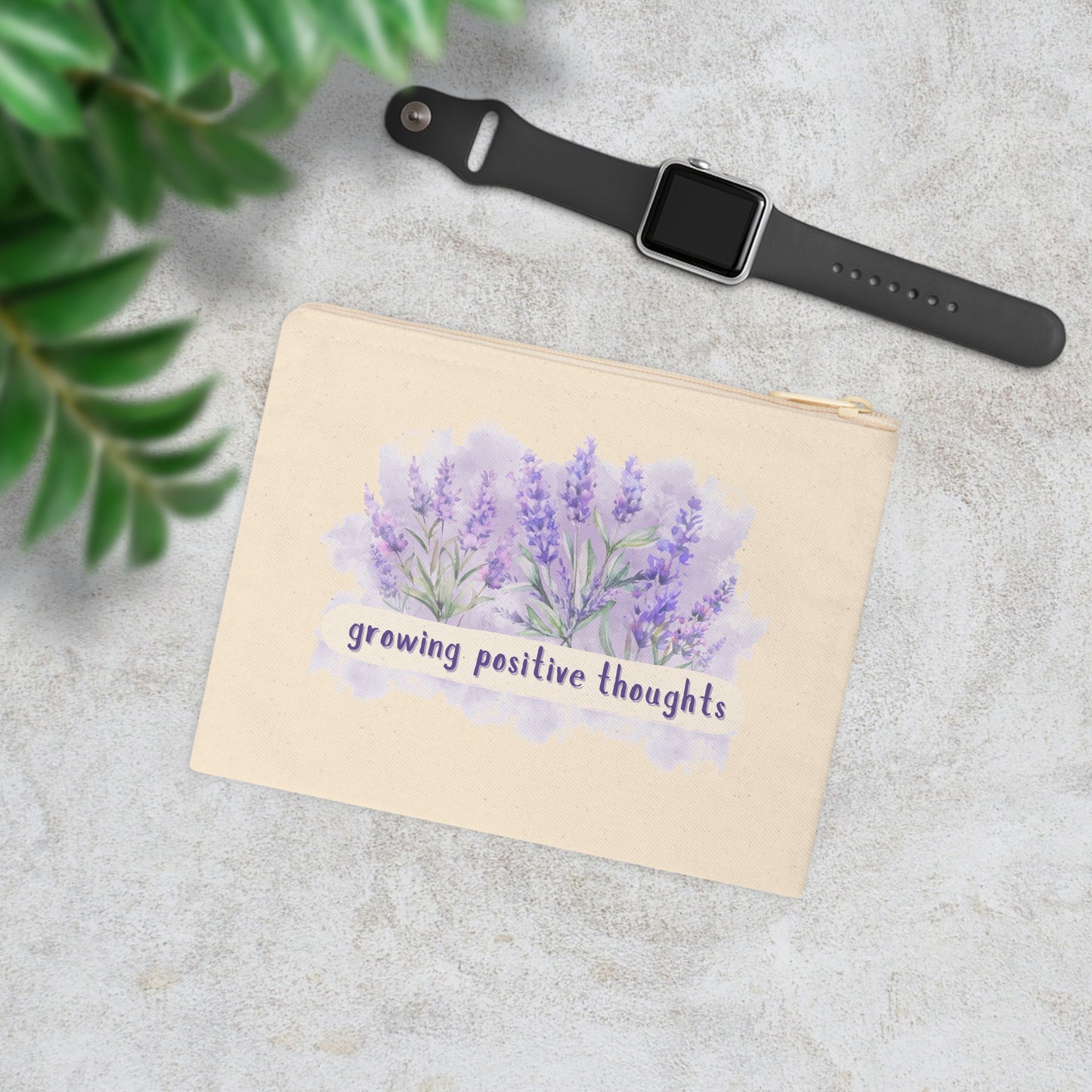 "Growing Positive Thoughts" Accessory Zipper Pouch