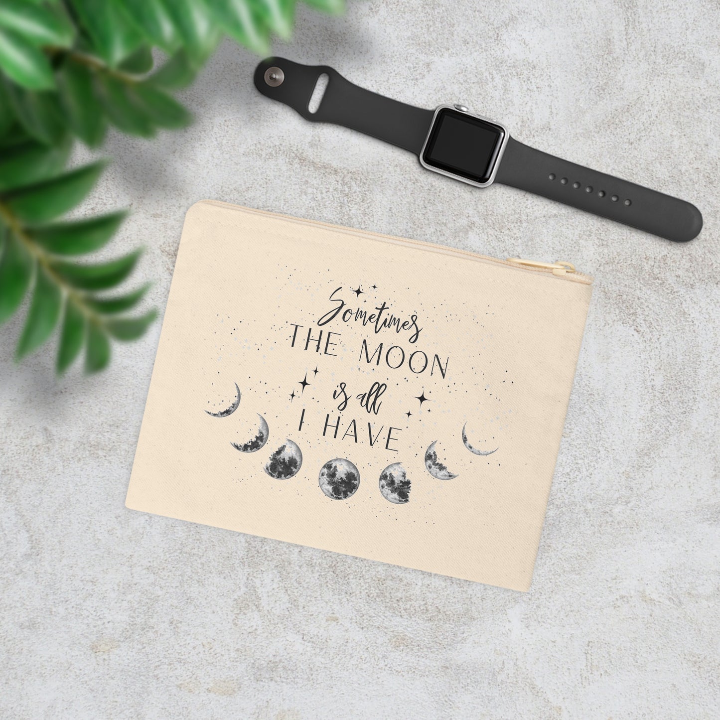 "Sometimes the Moon" Accessory Zipper Pouch